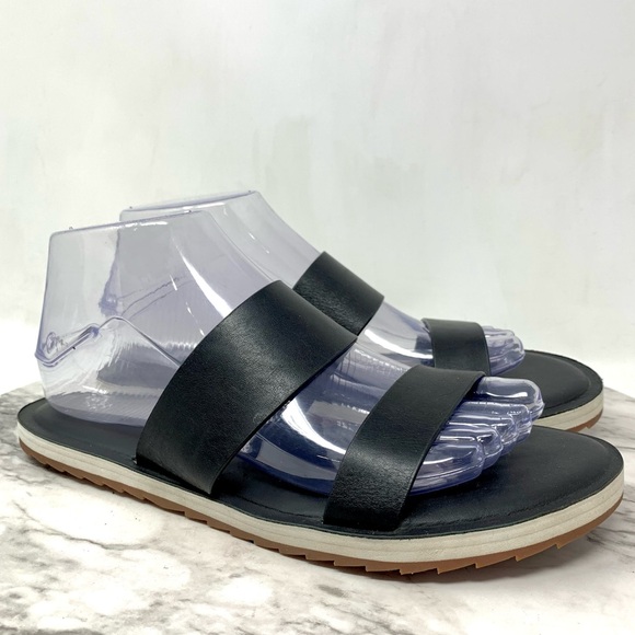 Roots Black Double-Strap Slide Sandals 8/38 Sporty Classic Summer - Picture 15 of 15